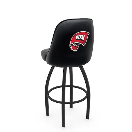 Holland Bar Stool Co Logo Grizzly Western Kentucky 30 in. Swivel Bar Stool with Black Wrinkle Finish L048