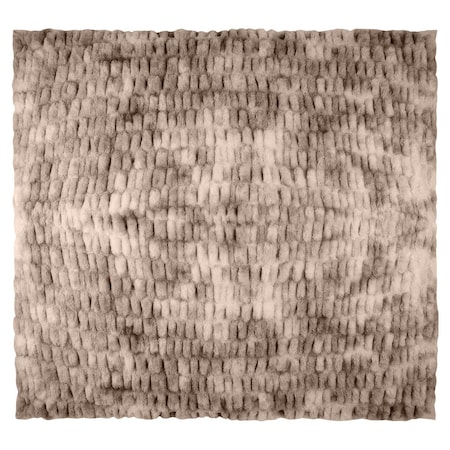Lavish Home Oversized Ruched Faux Fur Blanket Plush Polyester Faux Fur Queen-Size Throw for Sofas & Beds HT-THROW1-TP