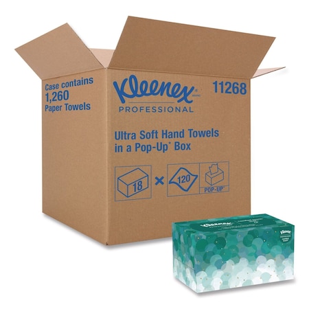 Kleenex Ultra Soft Interfold Paper Towels, 1 Ply, 70 Sheets, 59 ft, White KCC 11268