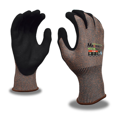 Machinist Glove, High Performance, Gray, 15 Ga, PR 3744SNS