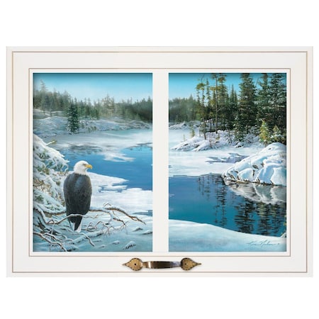 Homeroots The Lookout 3 White Framed Print Wall Art 406249