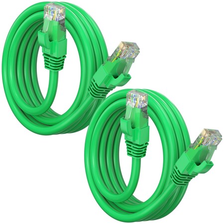 Maximm Cat6 Ethernet Cable 5ft 10Gbps 550MHz UTP, 2PK, Green, 2PK CAT6CCA-5GN-2PK