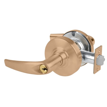 Schlage Grade 2 Classroom Cylindrical Lock with Field Selectable Vandlgard, Athens Lever, Satin Bronze ALX70P ATH 612