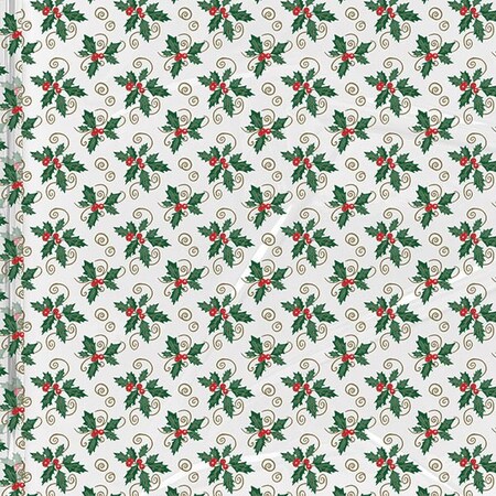 Nashville Wraps Holiday Holly Cello Roll, 30 inx100' CR30HH