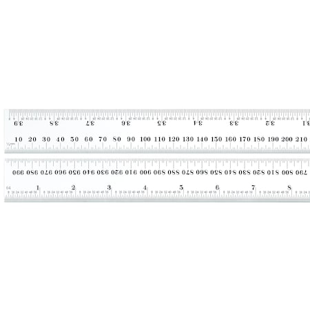 Starrett PRECISION RULE, IMPERIAL/METRIC MEASURING SYSTEM, GRADUATIONS #36 - 32NDS AND C636-1000