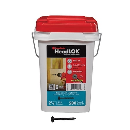 Fastenmaster HeadLok 2-7/8 in. L Torx Ttap Coarse Structural Wood Screws, 500PK FMHLGMTT278-500