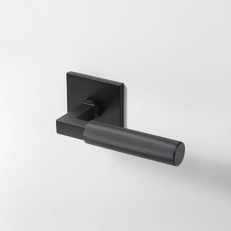 Mcbowery Mila Matte Black Modern Linear Double Dummy Door Handle - Square Rosette 211DMMB