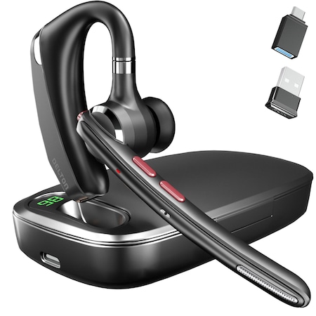 Delton 95X Ultralight Executive Wireless Noise Canceling Bluetooth Headset w/ Auto-Pairing USB DBH95X