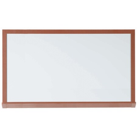Aarco Architectural High Performance White Porcelain Markerboard w/ Wood Grained Aluminum Trim 420OD3660
