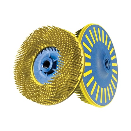 Dedeco SUNBURST 4-1/2" EZLOC YELLOW 80 GRIT (A/O) 14MM, 5PK 1855