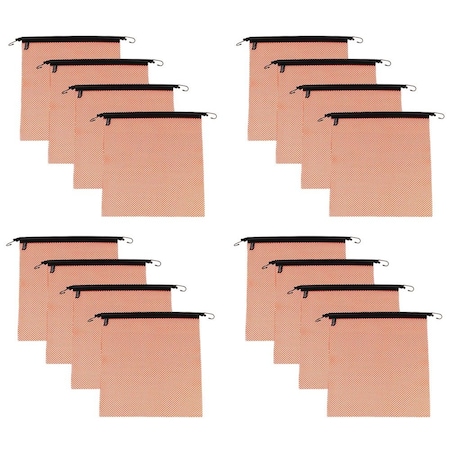 Mytee Products 18 in x 18 in Orange Jersey Mesh Safety Flags for Trucks w/ Rubber Bungee, 16PK JMF-B-ORANGEx16