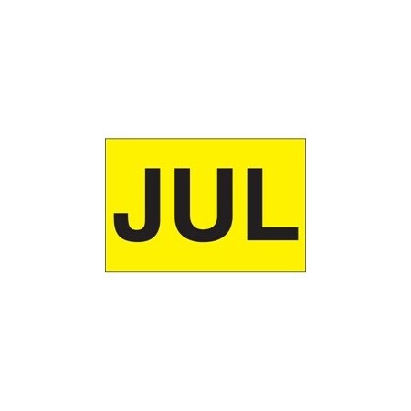 Bubblefast 2 x 3'' - ''JUL'' Fluorescent Yellow Months of the Year Labels BFDL6821