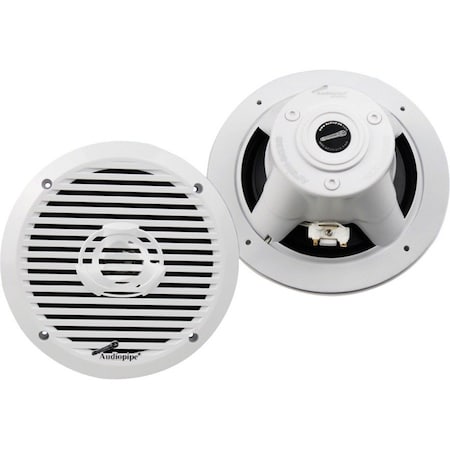 Audiopipe APSW6032 6.5 in. 200 W Maximum 2-Way Marine Speakers; White - Set of 2 APSW6032