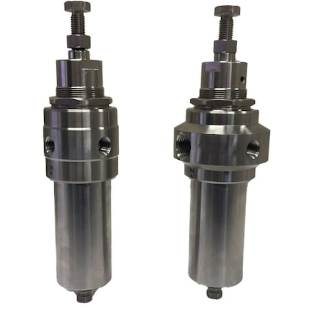 Bellofram Precision Controls Filter/Regulator, Low Temp Nitrile, Reieving, Hex Head, Manual Drain, 25 micron 66SS6250251RM010