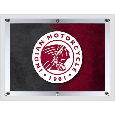 Holland Bar Stool Co Indian Motorcycle Head 32in x 23.5in Backlit LED Sign by Company LBLedA