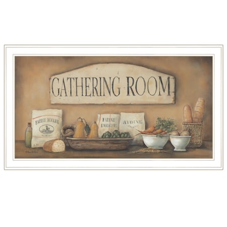 Homeroots Gathering Room 1 White Framed Print Kitchen Wall Art 406441
