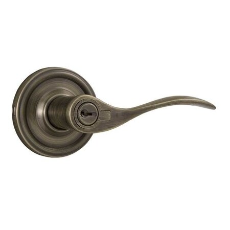 Weslock RH Bordeau Entry Lock ADJ Latch Full Lip Strike Antique Brass R0640UAUASL23