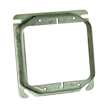 Raco Box Cover, 3/4 in L, 4 in W, Square, 2 -Gang, Steel, Gray 8779
