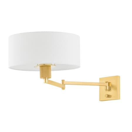 Hudson Valley Lighting Becki Owens X Sammy 1 Light Wall Sconce 12.5 In. Aged Brass BKO1600-AGB