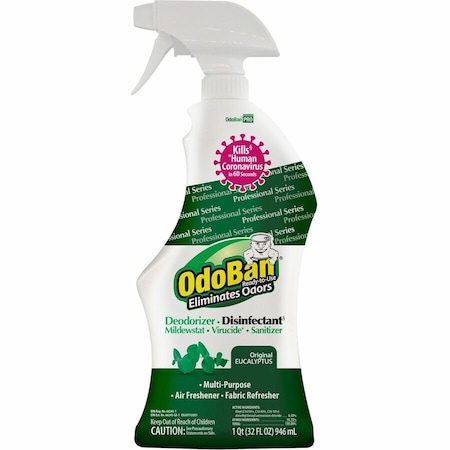 Odoban Professional Ready-to-Use Disinfectant, Odor Eliminator, 32 oz Spray Bottle, Original Eucalyptus Scent 910062-Q12
