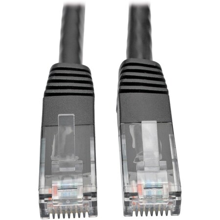 Eaton Tripp Lite Series Cat6 Gigabit Molded UTP Ethernet Cable RJ45 M/M, PoE, Black, 5 ft. 1.52 m N200-005-BK