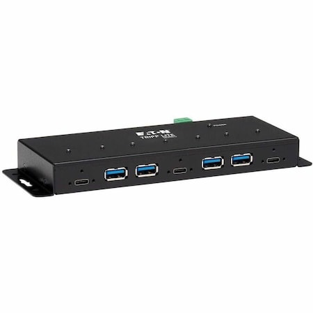 Eaton Tripp Lite Series Industrial 7-Port USB-C Hub, USB 3.x Gen 2 10Gbps, 4x USB-A & 3x USB-C U460-4A3C-IND