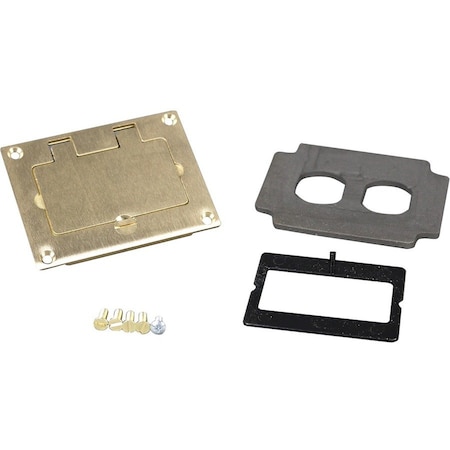 Wiremold GFI Cover Plate, Brown, Brass 828GFITC