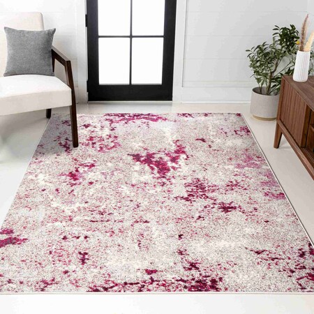 Jonathan Y Contemporary POP Modern Abstract Vintage Faded Maroon/Gray 4 ft. x 6 ft. Area Rug CTP103B-4