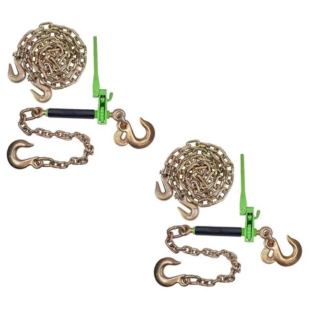 Mytee Products Chain & Binder Kit 2PK 5/16in-3/8in Pro Binder 7100lb & 2PK 3/8 x 16ft G70 Chain, 2PK CBFHSGH38x2-CH3816x2-KIT