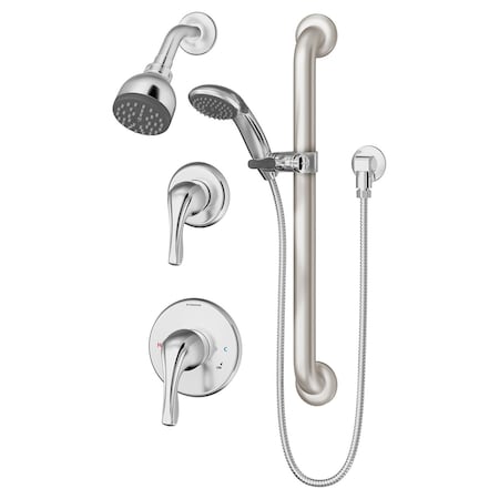 Symmons Origins Two Handle Shower Trim Kit with Hand Shower - 1.5 GPM (Valves Not Included) 9605-PLR-1.5-TRM