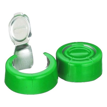 Wheaton Lab Bottle Caps, Green, 13 mm Dia, PK1000 224192-07