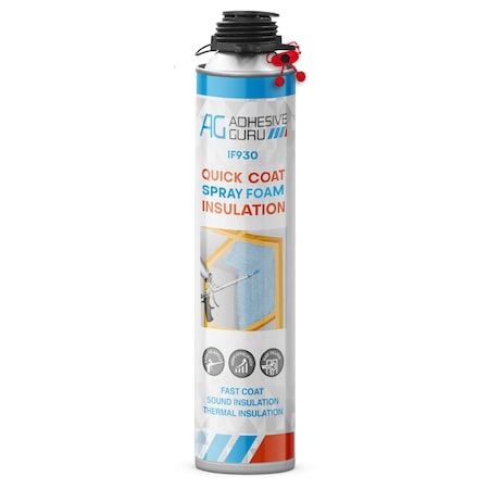 Adhesive Guru AG930 32.8 oz. Insulation Spray Foam, Thermal & Sound Insulation, Self Expanding PU Foam adgr_AG930_InsFoam_1pk