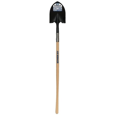 Seymour Midwest S500 Industrial Shovel, 9-1/2 in W 14 ga Steel Blade, Hardwood Handle 49344