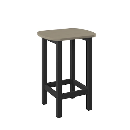 Polybird BALCONY END TABLE.     WEATHERWOOD AND BLACK POLYBIRD P50