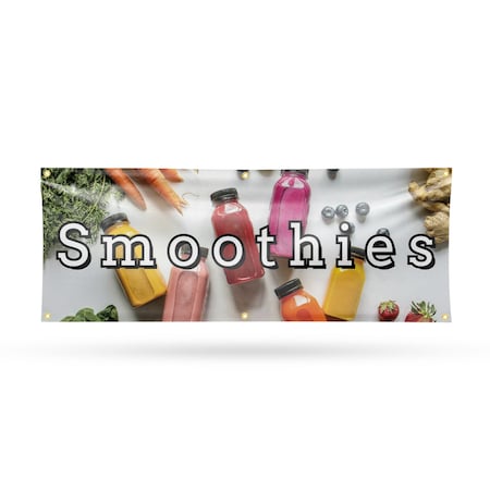 Signmission Smoothies, 24 Inch x 72 Inch, Vinyl Banner B-72-30863