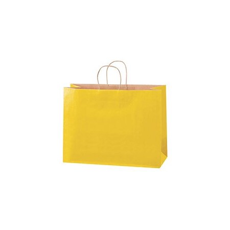Bubblefast 250-16 x 6 x 12'' Yellow Tinted Shopping Bags, 250PK BFBGS118Y