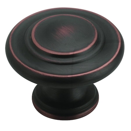 Amerock Inspirations 1-5/16 in 33 mm Diameter Oil-Rubbed Bronze Cabinet Knob BP1586ORB