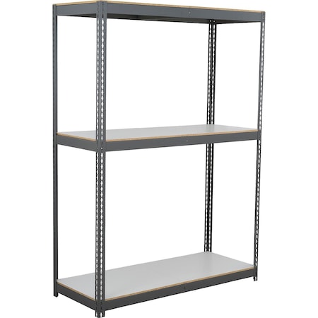 Global Industrial 3 Shelf, Standard Duty Boltless Shelving, Starter, 96"Wx18"Dx72"H, Laminate Deck B3171614
