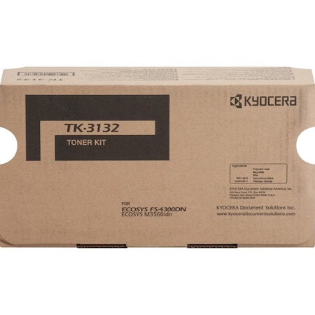 Kyocera Black Toner Cartridge 25K YLD 1T02LV0US0 TK3132