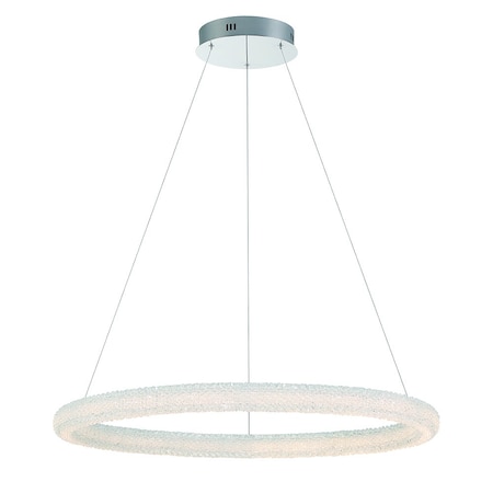 Eurofase Sassi Trasitional LED Indoor Chandelier, 1-Light, Tiered, Dimmable, Chrome 43924-011