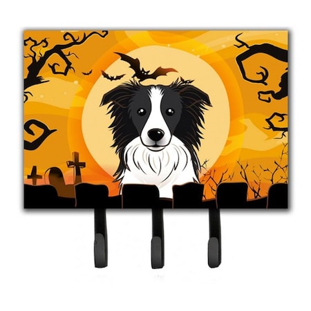 Carolines Treasures Halloween Border Collie Leash and Key Holder BB1799TH68