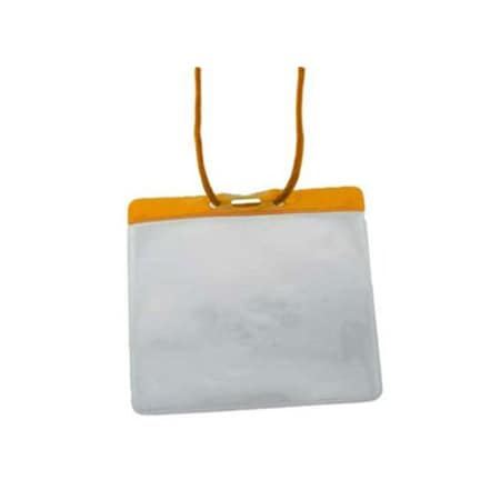 Brady BADGE HOLDER, GOVERNMENT/MILITARY ORANGE BAR BADGE HOLDER W/36in CORD AND CORD LOCK 1860-2905