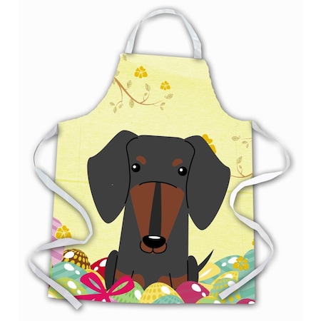 Carolines Treasures Easter Eggs Dachshund Black Tan Apron BB6132APRON