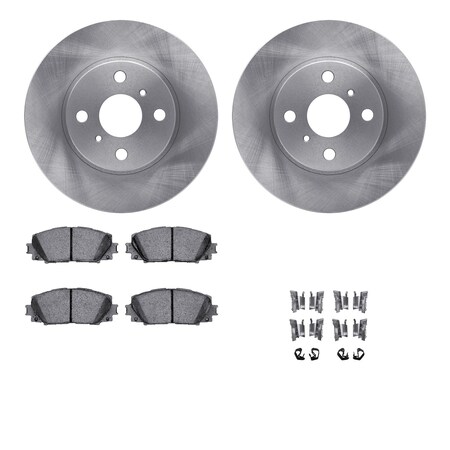 Dynamic Friction Co DFC Brake Rotor with 5000 Brake Pads and Hardware Kit 6512-76474