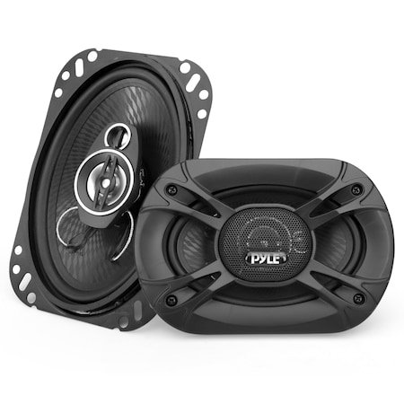Pyle Pyle 3-Way Universal Car Stereo Speakers, 300W, 4"x6" Triaxial Loud Audio, Universal OEM Replacement PL4163BK