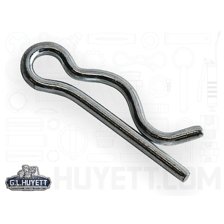 Huyett Bridge Pin, Zn Plt Spg Stl, .072 Wire Dia x 1.094 L x .140 In Eye Dia x Fits 5/16 to 3/8 Shft BP-225