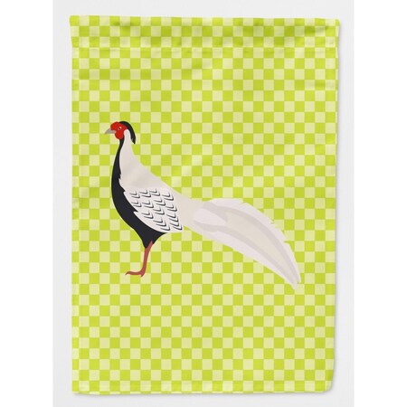 Carolines Treasures Silver Pheasant Green Flag Canvas House BB7755CHF