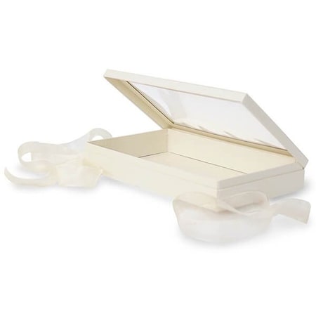 Nashville Wraps Ivory Window Box with Ribbon, Large Single Layer 10x6x1.5, 12PK BFB8IV