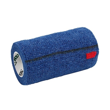 Neogen SyrFlex Cohesive Bandage, 5 yd L, 4 in W, Blue TA3400BL-E