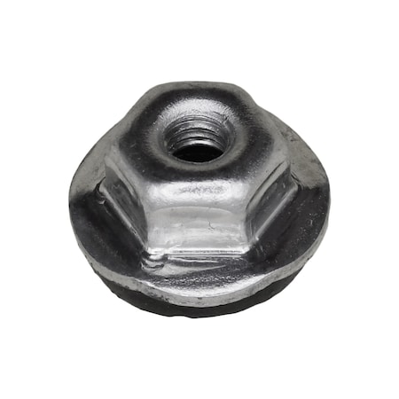 Auveco Hex Flange Nut with Sealer M4-.7 14mm Flange O.D., 50PK 17495